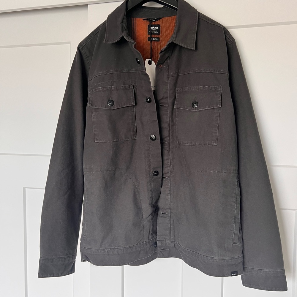 NWT Men’s Gray PRANA GROVER CANVAS JACKET
